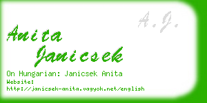 anita janicsek business card